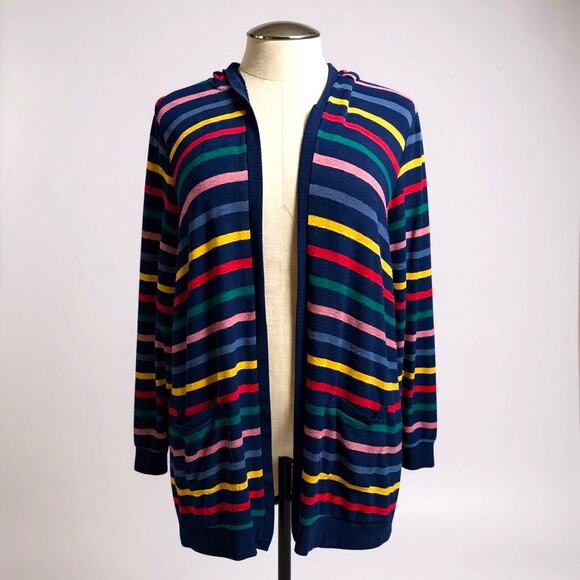 Torrid Plus Size‎ 3 Doctor Who Rainbow Stripe Hooded Her Universe Open Cardigan - Picture 4 of 5